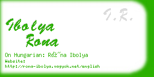ibolya rona business card
